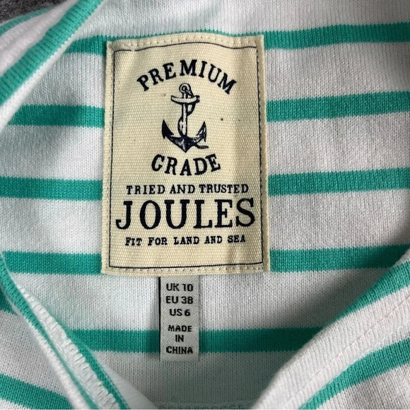 Joules Fit For Land And Sea Shift Dress Jersey Knit Womens 6 Sleeveless Stripes - Picture 5 of 10